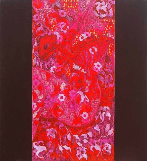 Mehjabin Majumdar | Acrylic on Canvas | 60 x 54 inches | 2007WAS 195000+ gst 
NOW INR 140000/- (Delivered Rolled)
