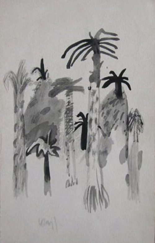 KG Subramanyan Watercolour on Paper 10 x 6.5 inches