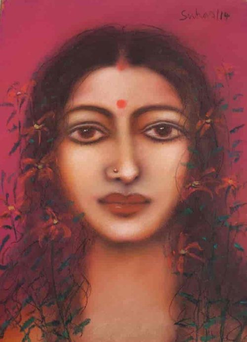 Suhas Roy | Radha | Mixed Media & Pastel on Paper | 16 x 12 inches | 2014INR 1,85,000/- (Delivered) NOW 1,51,000/-