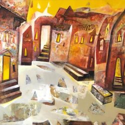 Tapas Ghoshal Acrylic on canvas 48 x 60 inches 2022