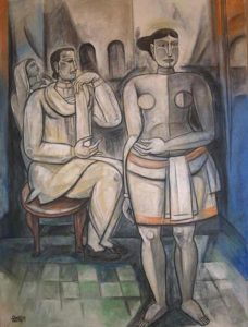 GK-053 Bijon Chowdhury  |  Ragh Darbari Kannada  |  Mixed Media on Canvas  |  36 x 48 inches  |  2008 INR 480,000/- NOW 100,000 SOLD