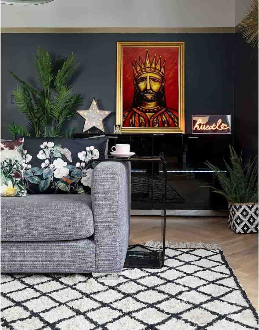 Painting by Rabin Mondal Placed in a Drawing Room Setting