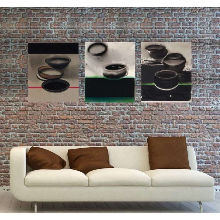 Madhu Basu, Magma Series, Still Life, Acrylic & Pigment on Canvas, 21.25x25.5 inches Set of 3 works : 250000/- Now at 150000/- only Festive Offer USD 1600 (INR 112000/-) Delivered