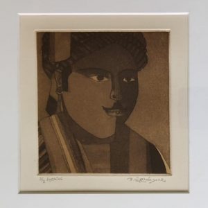 GK-035 Laxma Goud | Etching on Paper | 4.7x5 inches | 2017 INR 75,000/- NOW 30000/- SOLD