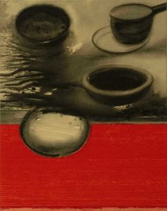 Madhu Basu  |  N°210  | 
 Magma-210  |  Acrylic & Pigments on Canvas  |  36x28 inches