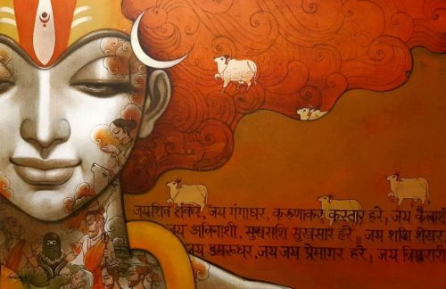 Sukanta Das Mixed Media on Canvas 36x48 inches