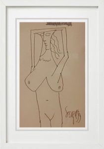 F.N Souza | Drawing on Paper |  8.5 x 5 inches | 1959 | NOW INR 150000/-