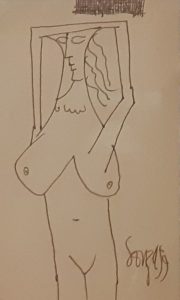 F.N Souza | Drawing on Paper |  8.5 x 5 inches | 1959