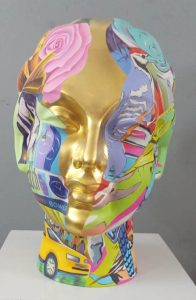 Venkat Bothsa 21E39 Paint on Fiber Glass H 19 x W 12 x D 16 inches 2020-21