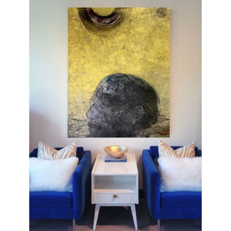 Chhatrapati Dutta | Thinker | Acrylic on Canvas | 37 x 49 inches | Price 300000/- Festive Offer : NOW INR 125000 ( USD 1775 ) All in Delivered in A roll Form SOLD
