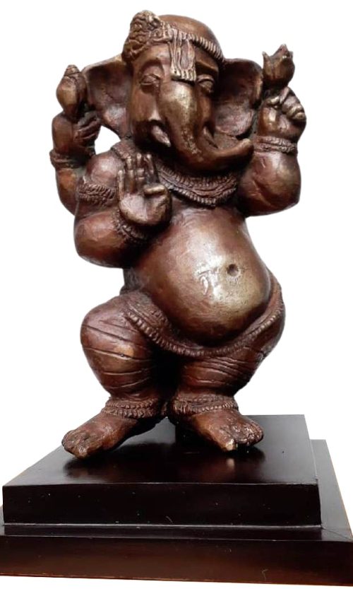 SB-001 Shuvaprasanna Bhattacharya ''Ganesha'' Bronze Sculpture H 22 inches Price 3,00,000/- NOW 1,40,000/-
