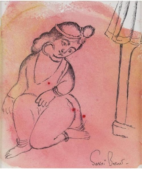 Sakti Burman Untitled Watercolour on Paper 7.5x9.5 inches INR 2,00,000/-