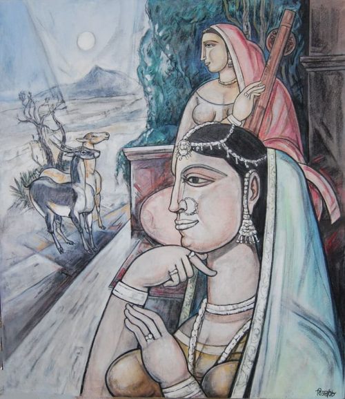 Bijan Choudhury Mixed Media on Canvas 42x48 inches 2008 | Price 350000/- Delivered in a roll form
