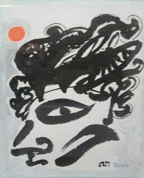 Jogen Chowdhury Ink & Pastel on Paper 7.5x5.5 inches 2013