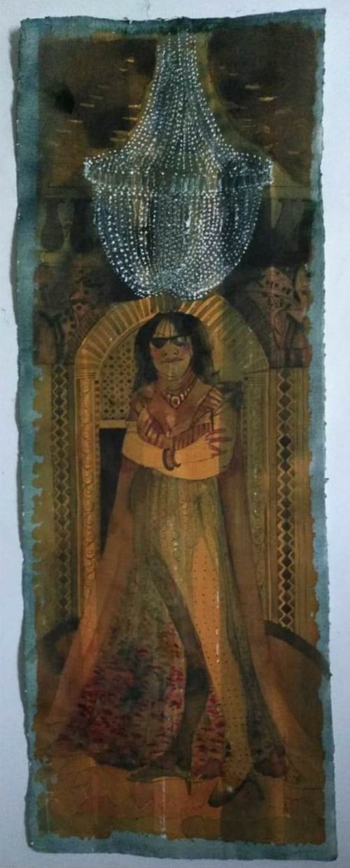 Rajeswar Rao Watercolour on Paper 14x30 inches