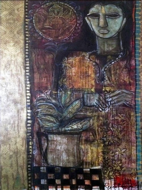 Rini Dhumal Oil on Canvas 48x36 inches 2010