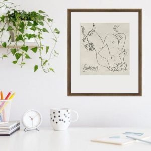 Sunil Das Galloping Horse Pen & Ink on Paper 8 x 8.25 inches 2013 Price NOW 61900 /-| USD 885 ( All in Delivered framed )