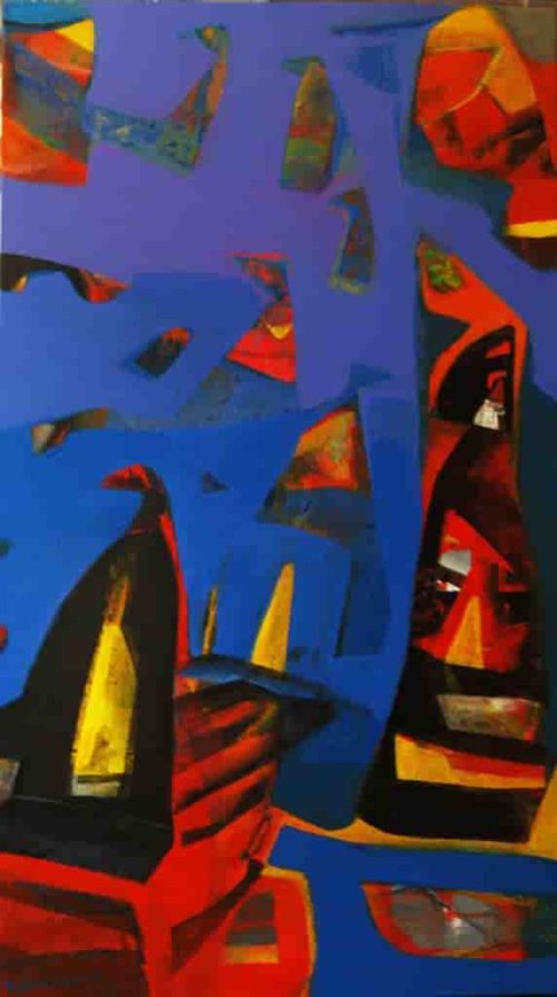 Tapas Ghoshal Benaras Series Acrylic, Dry Pastel & Pigment on Canvas 48 x 27 inches 2014

An enchanting work .. of the Beneras .. Taps who studied at the Beneras Hindu University pickd up Beneras as his Subject in many of his works. Get this one at a special INR 81,199/- USD 1229