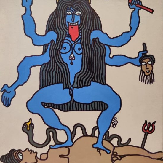 Prokash Karmakar |Kali Mixed Media on Canvas 16 x 19.5 inches 2005 | NOW INR 175000 | USd 2500