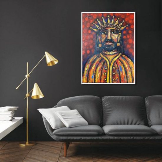 Rabin Mondal King Acrylic on Canvas 30x36 inches 2015 SOLD