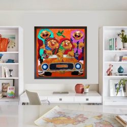 Shyamal Mukherjee Reverse on Acrylic on Acrylic Sheet 36x36 inches INR 1,65,000/- NOW INR 89,999/- USD 1300 | NOW FRAMED ALL IN DOOR DELIVERED IN INDIA  |  UNFRAMED AND DELIVERED INTERNATONALLY