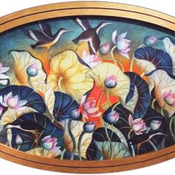 Bratin Khan Tempera on Canvas 39 x 74 inches