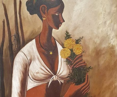 B. Prabha Oil on Canvas 32 x 22.5 inches 1981