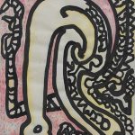 Jogen Chowdhury, Bakasur-VII, Ink, Brush & coloured Pastel on paper, 29 x 21 inches, 2009