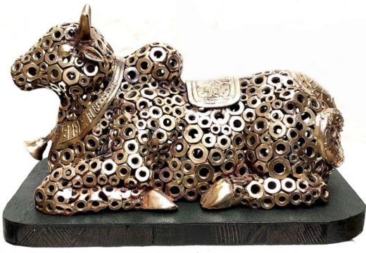 Pintu Sikder Nandi Brass & Wood H 5.5 x W 11 x D 5.5 inches | Delivered 22500/- All in delivered within India
