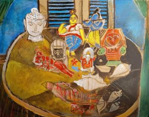 Untitled, Figurative, Mixed Media on Paper Board