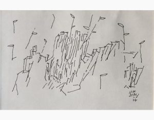 Untitled, Pen & Ink on Paper, 7.5 x 5.2 inches