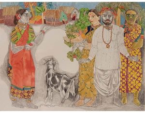 Untitled, Villagers Gossiping