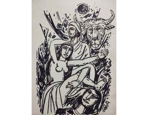 Untitled, Figurative, Mixed Media on Paper