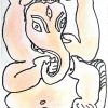 Jogen Chowdhury Ganesha Mixed Midea on Paper 8.3 x 6 Inches 2023