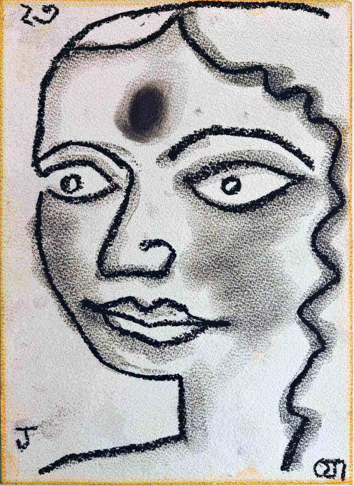 Jogen Chowdhury Untitled Mixed Media on Paper 11.6 x 8.6 inches 2023