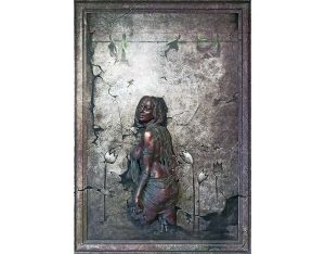 Uma, Figurative, Acrylic & Fiberglass on Canvas