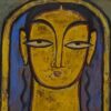 Jamini Roy, Christ, Tempera on Board, 12 x 9 Inches