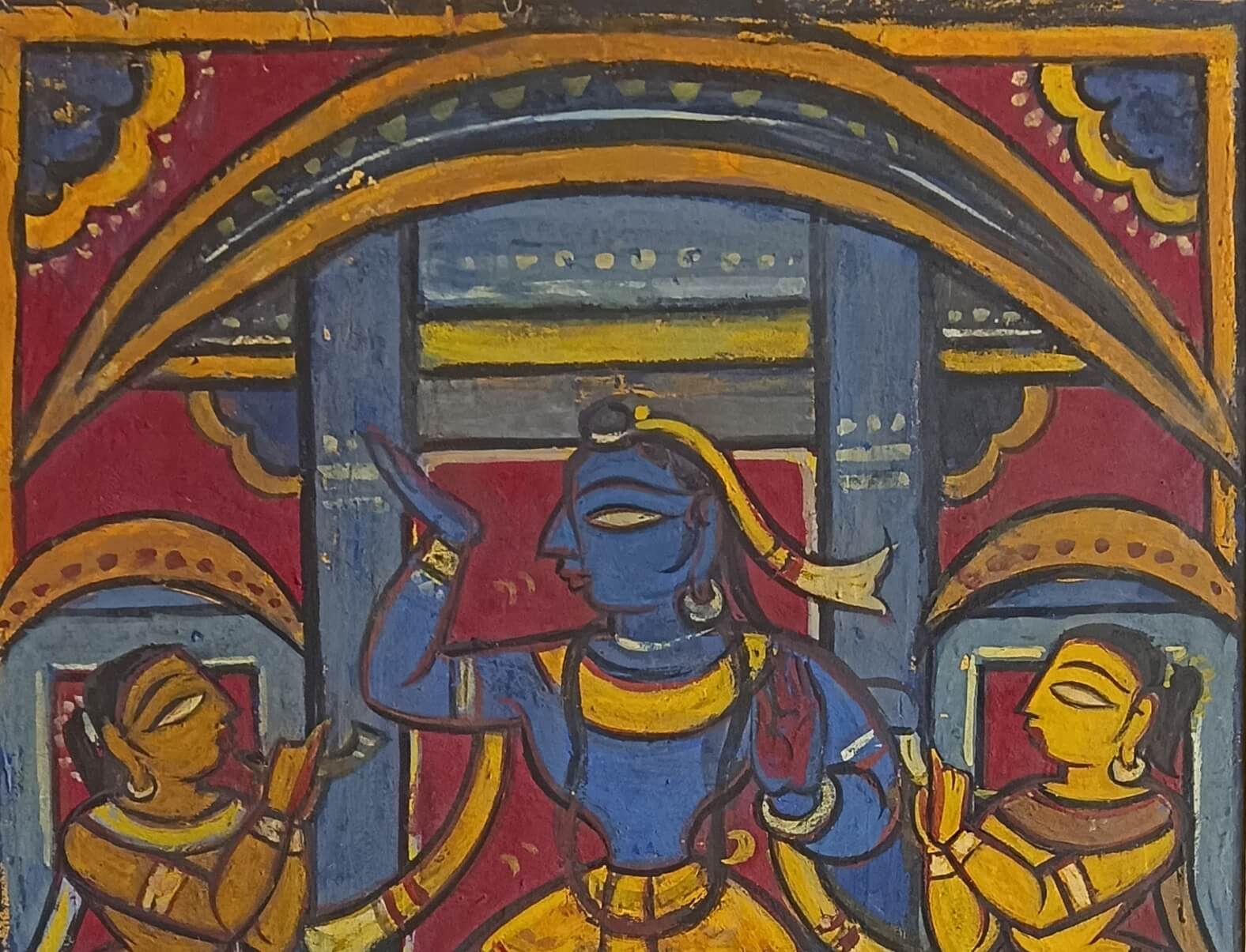 Jamini Roy, Tempera on Board, 19 x 13 Inches
