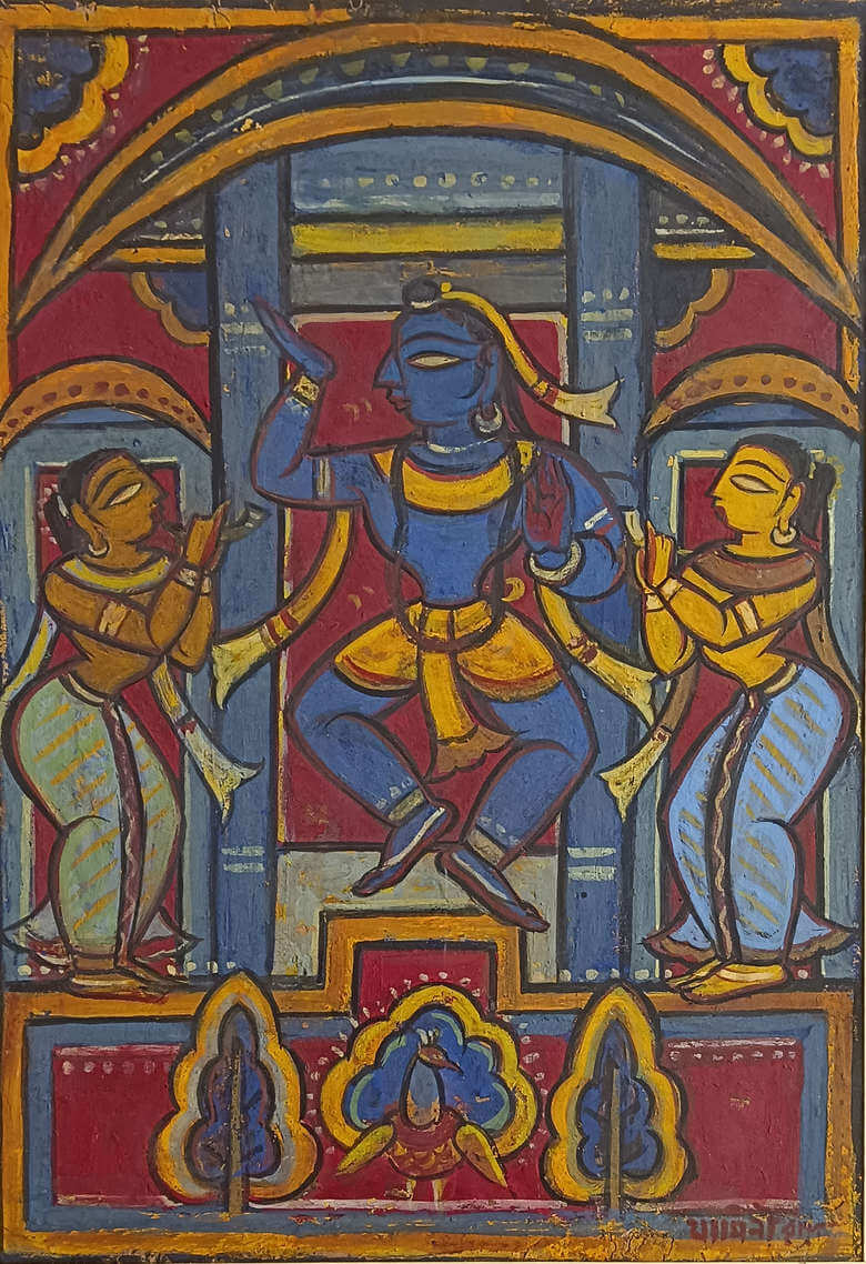 Jamini Roy, Tempera on Board, 19 x 13 Inches