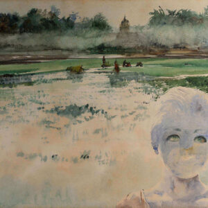 Bikash Bhattacharjee Landscape Watercolour on Paper 18 x 23 inches 1989