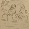 Nandalal Bose Untitled Drawing on Paper 5.5 x 3.5 inches (Verso)