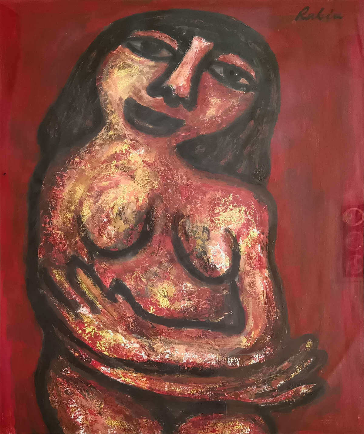 Rabin Mondal, Nude, Acrylic on Paper, 25 x 20 Inches, 2008