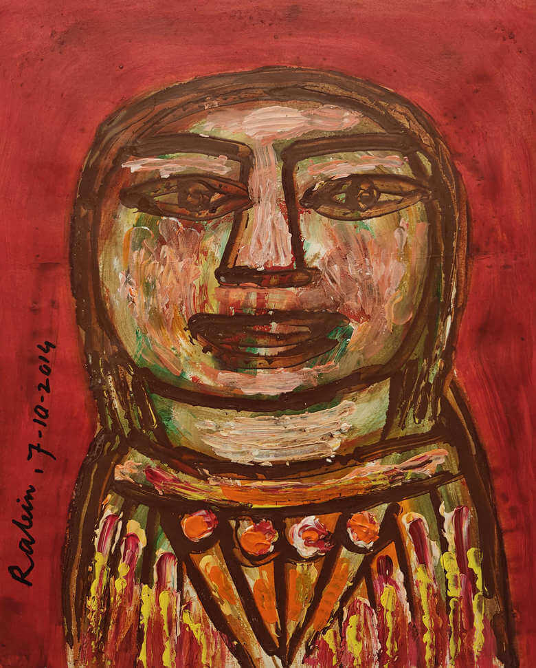 Rabin Mondal, Untitled, Acrylic on Paper, 13 x 10 Inches, 2014