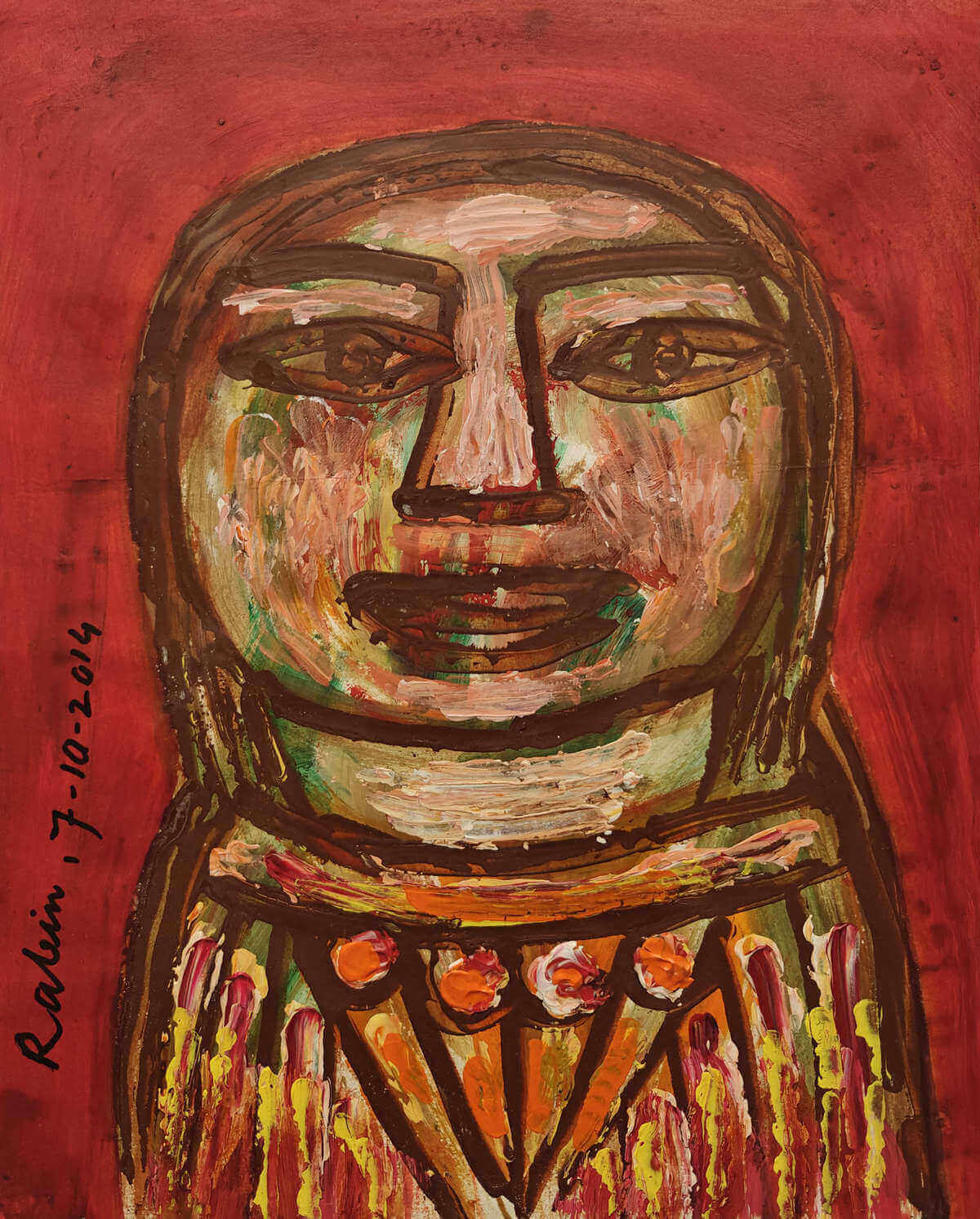 Rabin Mondal, Untitled, Acrylic on Paper, 13 x 10 Inches, 2014