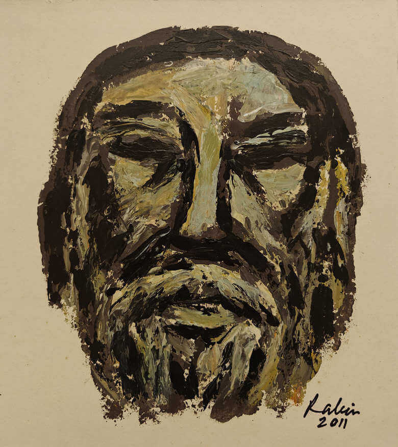 Rabin Mondal, Untitled, Acrylic on Paper, 13 x 12 Inches, 2011