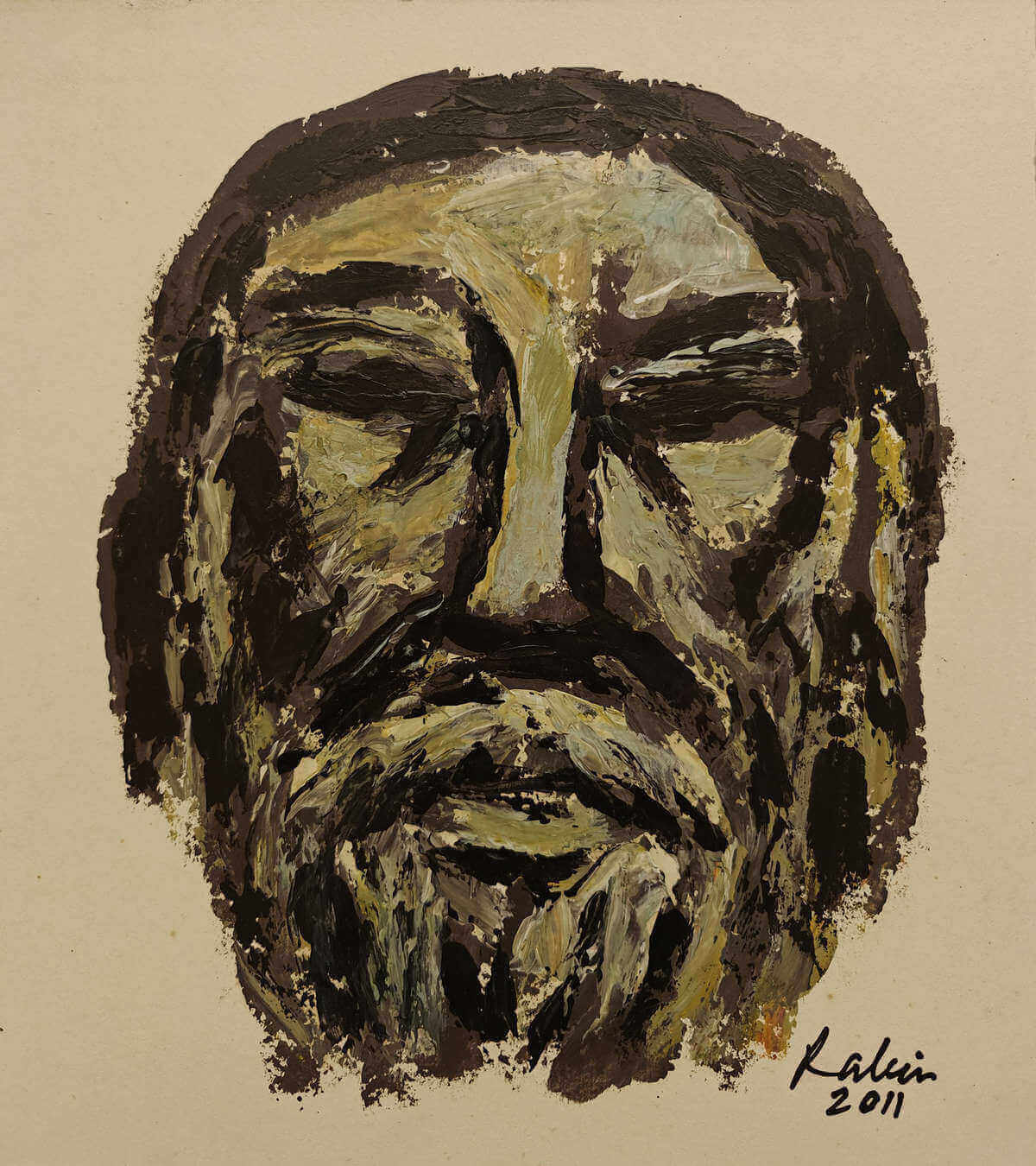 Rabin Mondal, Untitled, Acrylic on Paper, 13 x 12 Inches, 2011