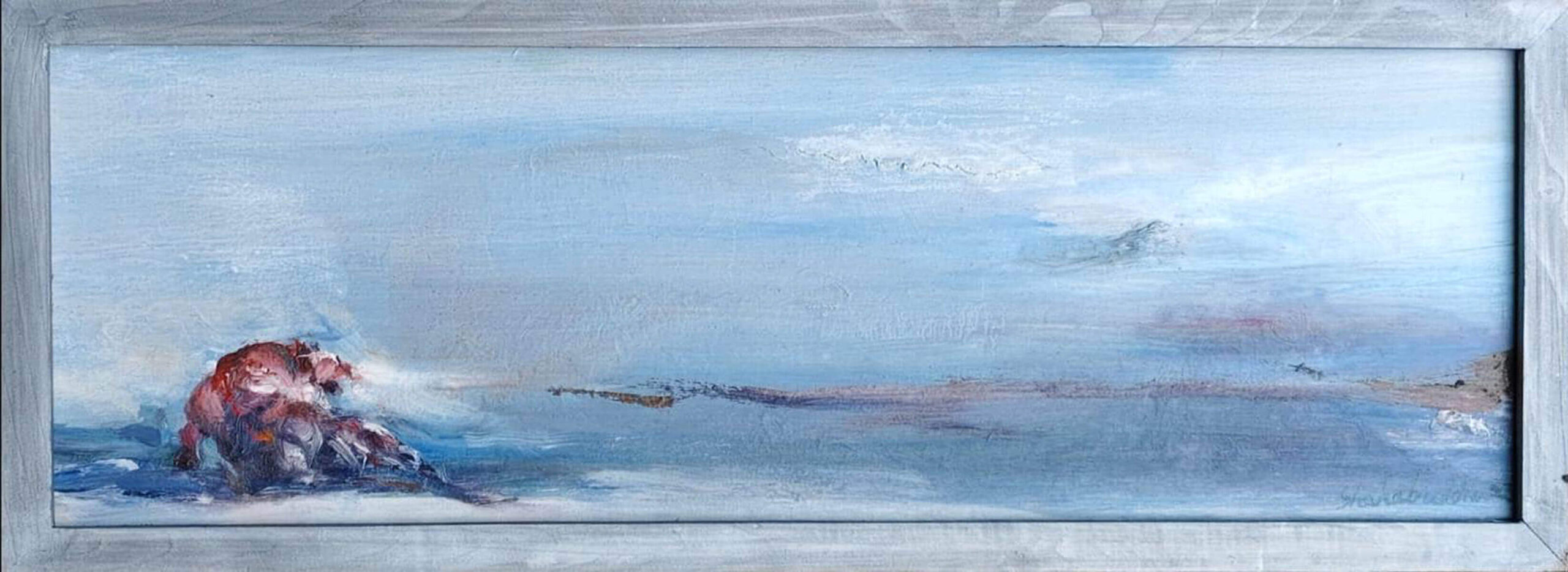 Shahabuddin Ahmed Untitled Oil on Canvas 8 x 24 inches 2023