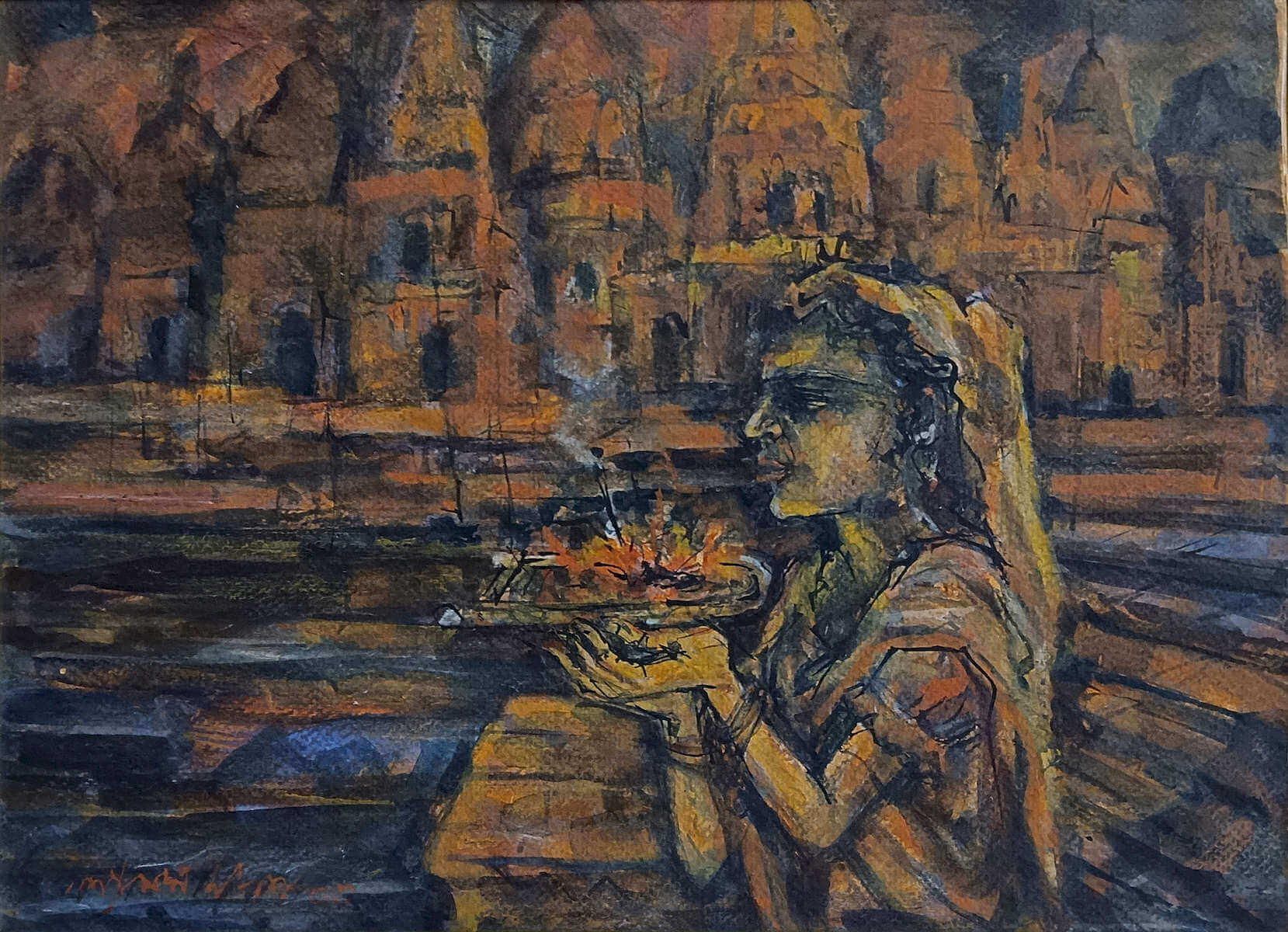 Shyamal Dutta Ray, Untitled, Water colour on Paper, 10 x 13 Inches, 2003