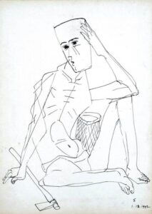 Untitled, (Man Sitting with Axe)