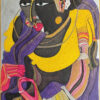 Thota Vaikuntam, Telengana Woman, Mixed media on Paper, 15 x 11 inches